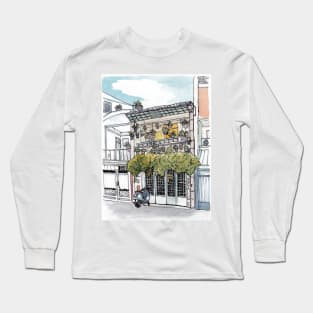 Tinyhouse Saigon (Ho Chi Minh City) Vietnam Watercolor Illustration Long Sleeve T-Shirt